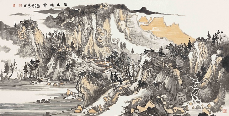 25、《溪山晴云》